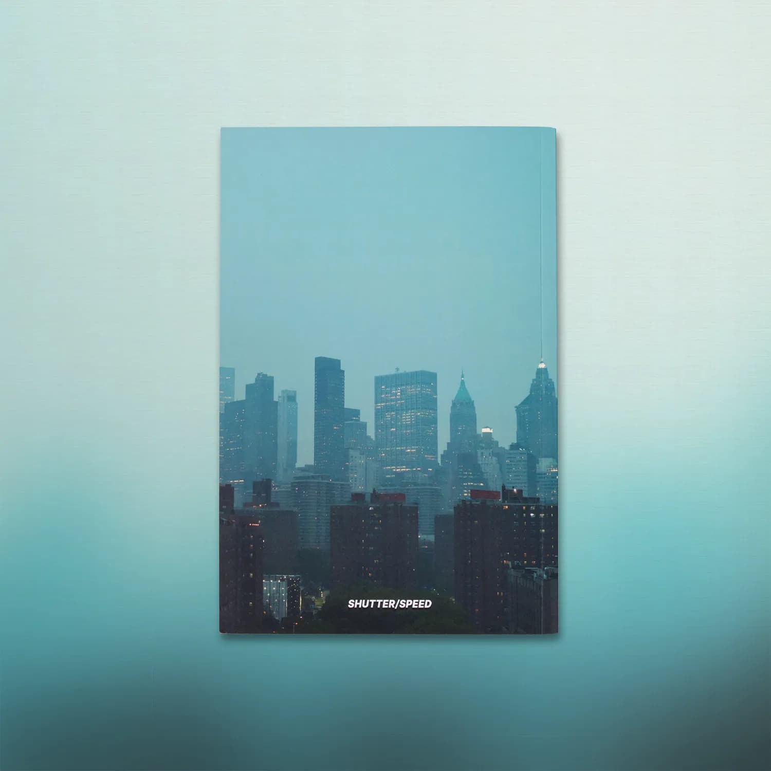Back cover: the Manhattan skyline at dusk with the Shutter/Speed wordmark